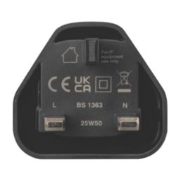 Masterplug 1-Outlet Type C Plug-In USB Charger Black 3A