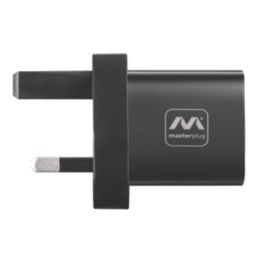 Masterplug 1-Outlet Type C Plug-In USB Charger Black 3A