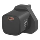 Masterplug 1-Outlet Type C Plug-In USB Charger Black 3A