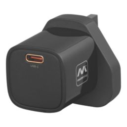 Masterplug 1-Outlet Type C Plug-In USB Charger Black 3A
