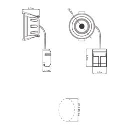 LAP Myko  Fixed  Fire Rated LED Smart Downlights Brushed Chrome 4.7W 520lm 3 Pack