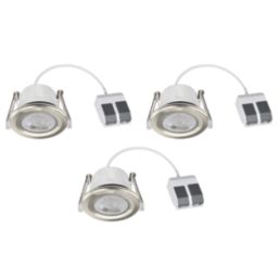 LAP  Fixed  Fire Rated LED Smart Downlight Brushed Chrome 4.7W 520lm 3 Pack