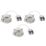 LAP Myko  Fixed  Fire Rated LED Smart Downlights Brushed Chrome 4.7W 520lm 3 Pack
