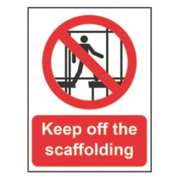 Essentials  "Keep Off The Scaffolding" Sign 500mm x 300mm