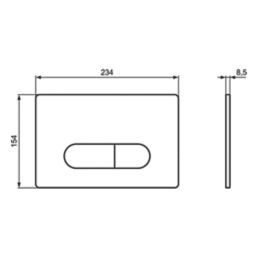 Ideal Standard Oleas P1 Dual-Flush Pneumatic Flushing Plate Chrome
