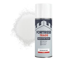 Fortress Trade 400ml White Gloss Heat Resistant Radiator Spray Paint