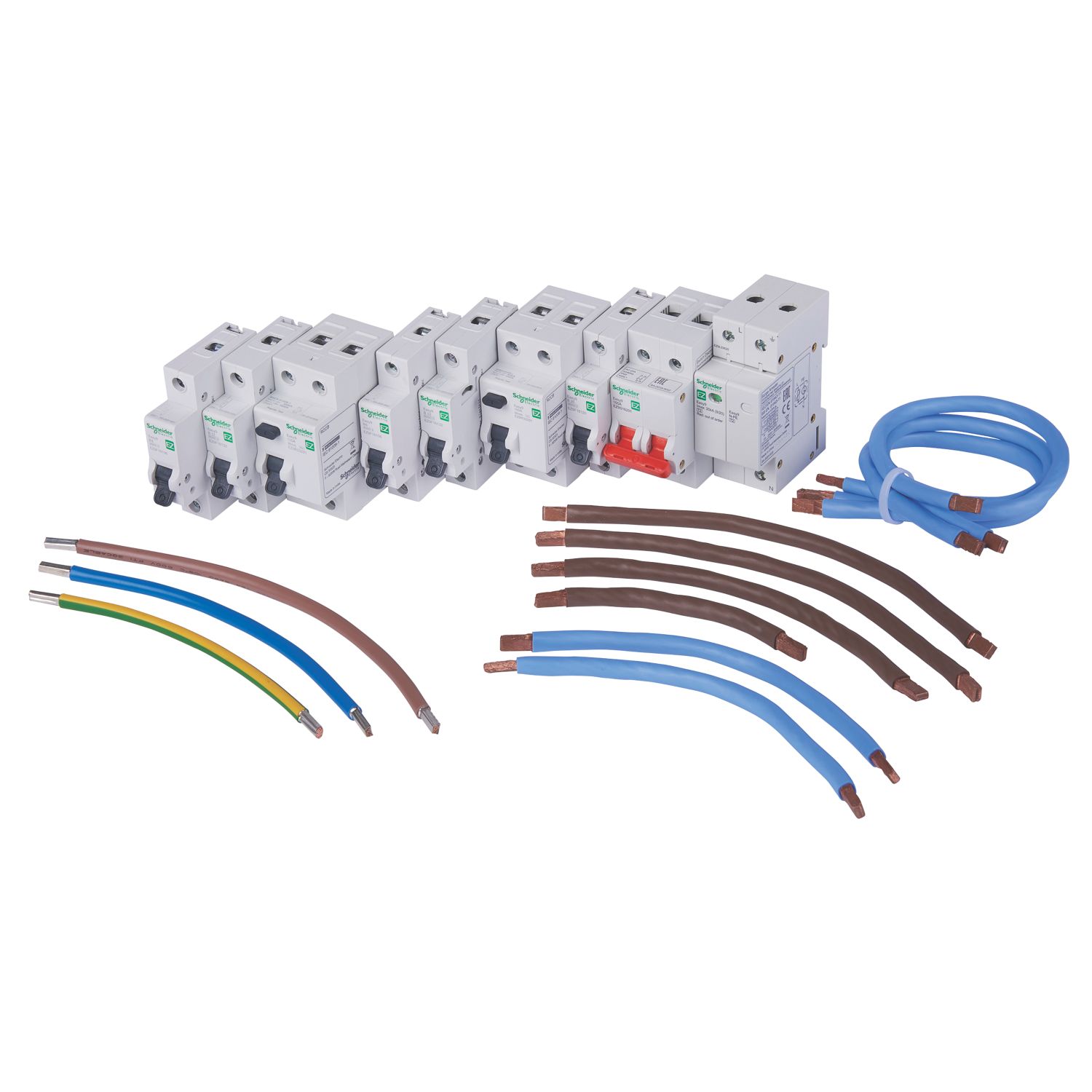 Schneider Electric Easy9 Compact 100A SP B Curve Dual RCD Consumer Unit Device Kit (947KR)
