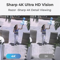 Reolink Argus Series B440 Solar & Battery-Powered White Wireless 4K Outdoor Dome Stand-Alone Security Camera