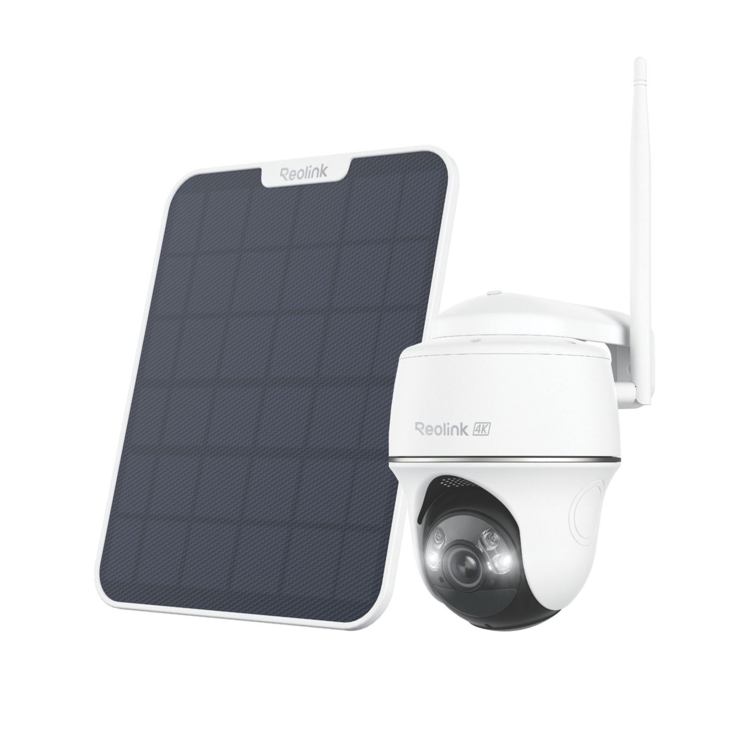 Reolink Argus Series B440 Solar & Battery-Powered White Wireless 4K Outdoor Dome Stand-Alone Security Camera (947LH)