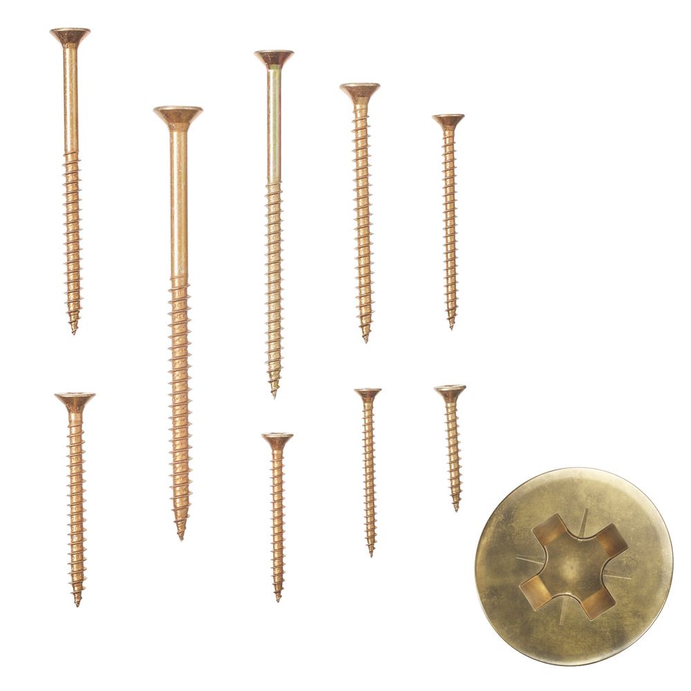 Goldscrew PZ Double-Countersunk 5mm (Dia) Wood Screw Trade Pack
