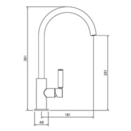 Abode Globe Single Lever Mono Mixer Kitchen Tap Brushed Brass