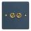 Varilight  10A 2-Gang 2-Way Light Switch  Midnight Blue with Colour-Matched Inserts