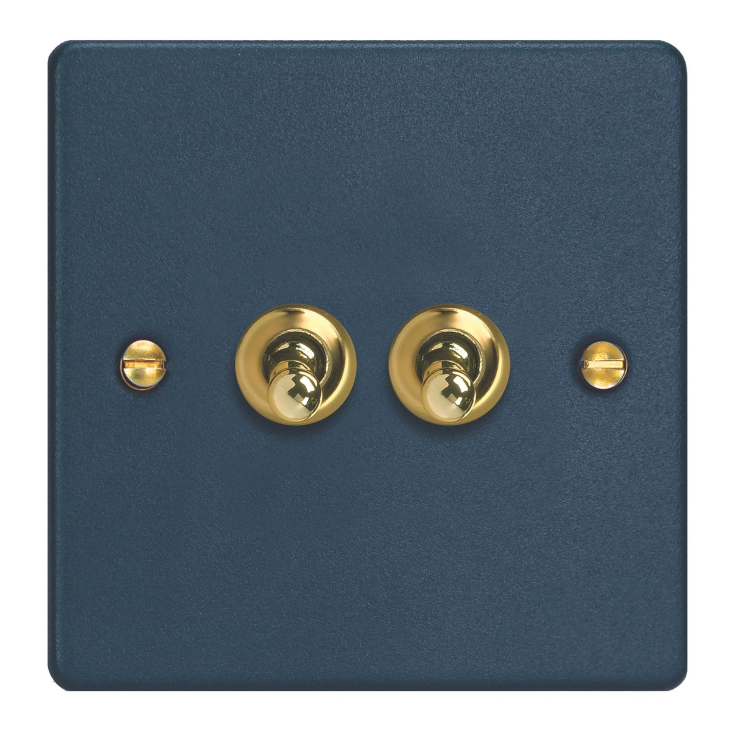 Varilight 10A 2-Gang 2-Way Light Switch Midnight Blue with Colour-Matched Inserts (947YT)