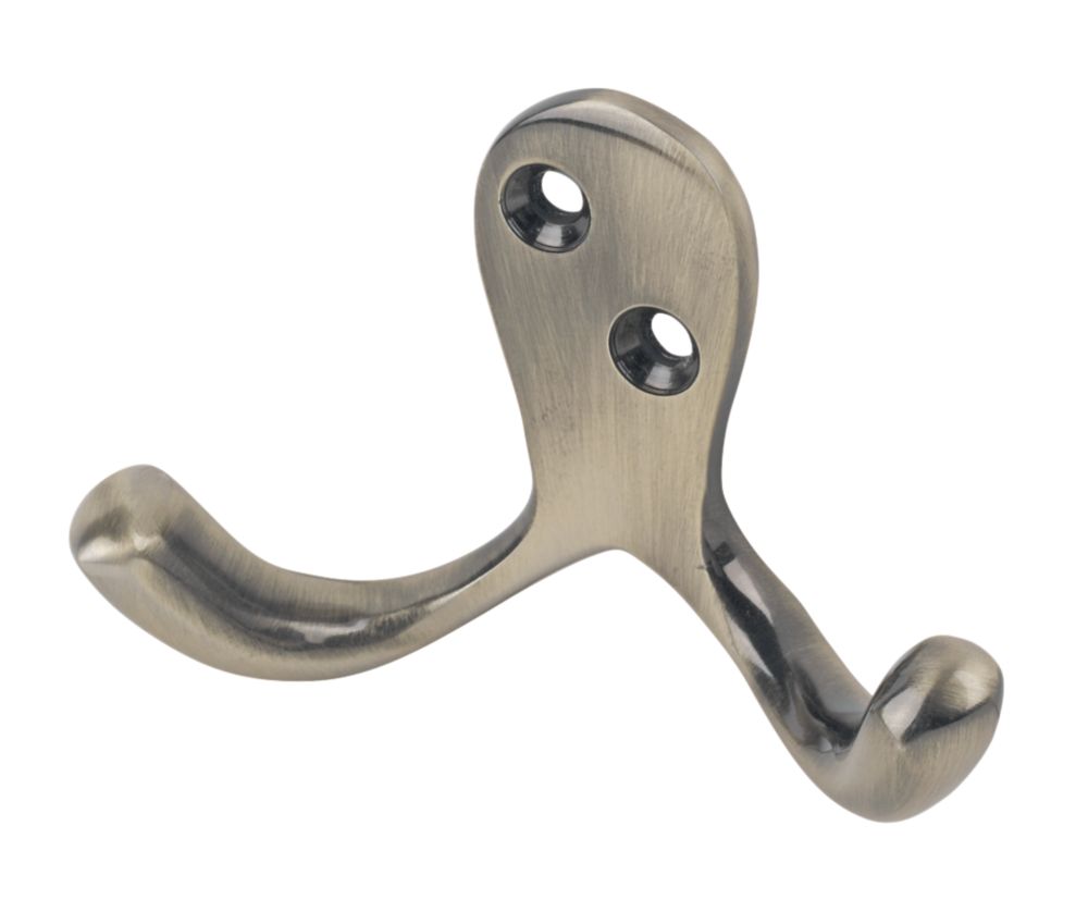 Small Single Prong Solid Brass Coat Hook