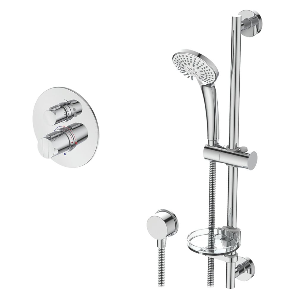 Ideal Standard Concept Easybox Slim Rear-Fed Concealed Chrome Thermostatic Mixer Shower