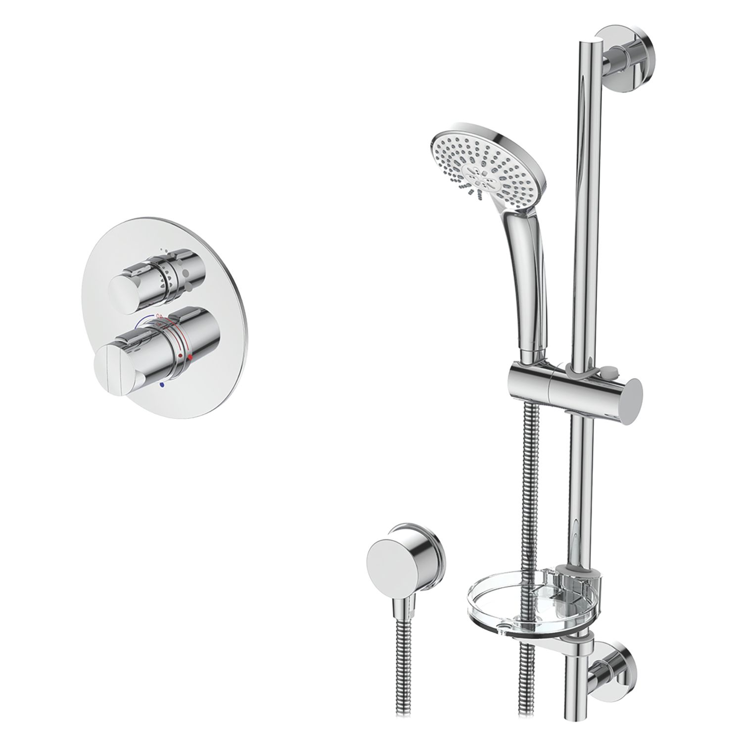 Ideal Standard Concept Easybox Slim Rear-Fed Concealed Chrome Thermostatic Mixer Shower (9484H)