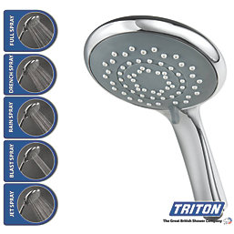 Triton  5-Position Multi-Mode Shower Head Chrome 110mm x 210mm