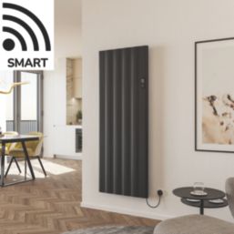 Azur Stratos 2000W Electric Radiator 1600mm x 610mm Black 6824BTU