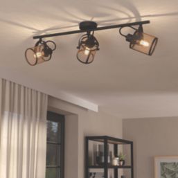 Eglo Dellow Bar 3-Light Spotlight Black/Brushed Brass