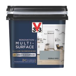 V33 750ml Pebble Grey Satin Acrylic Multi Surface Paint