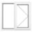 Crystal  Right-Hand Opening Clear Double-Glazed Casement White uPVC Window 1190mm x 1190mm