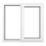 Crystal  Right-Hand Opening Clear Double-Glazed Casement White uPVC Window 1190mm x 1190mm
