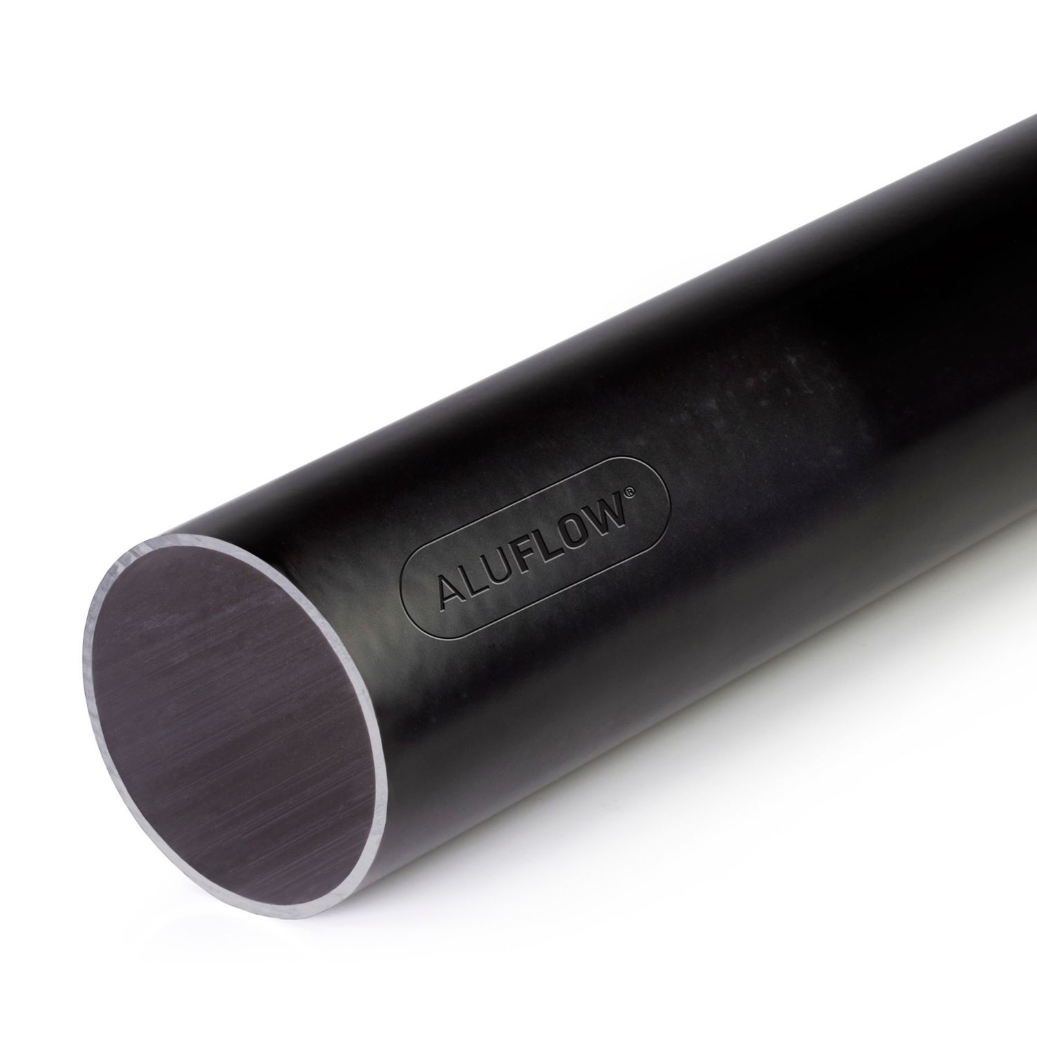 Aluflow Round Aluminium Downpipe Black 68mm x 4m (948KA)