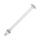 Timco Exterior Carriage Bolts Carbon Steel Organic Silver Coating M8 x 130mm 10 Pack
