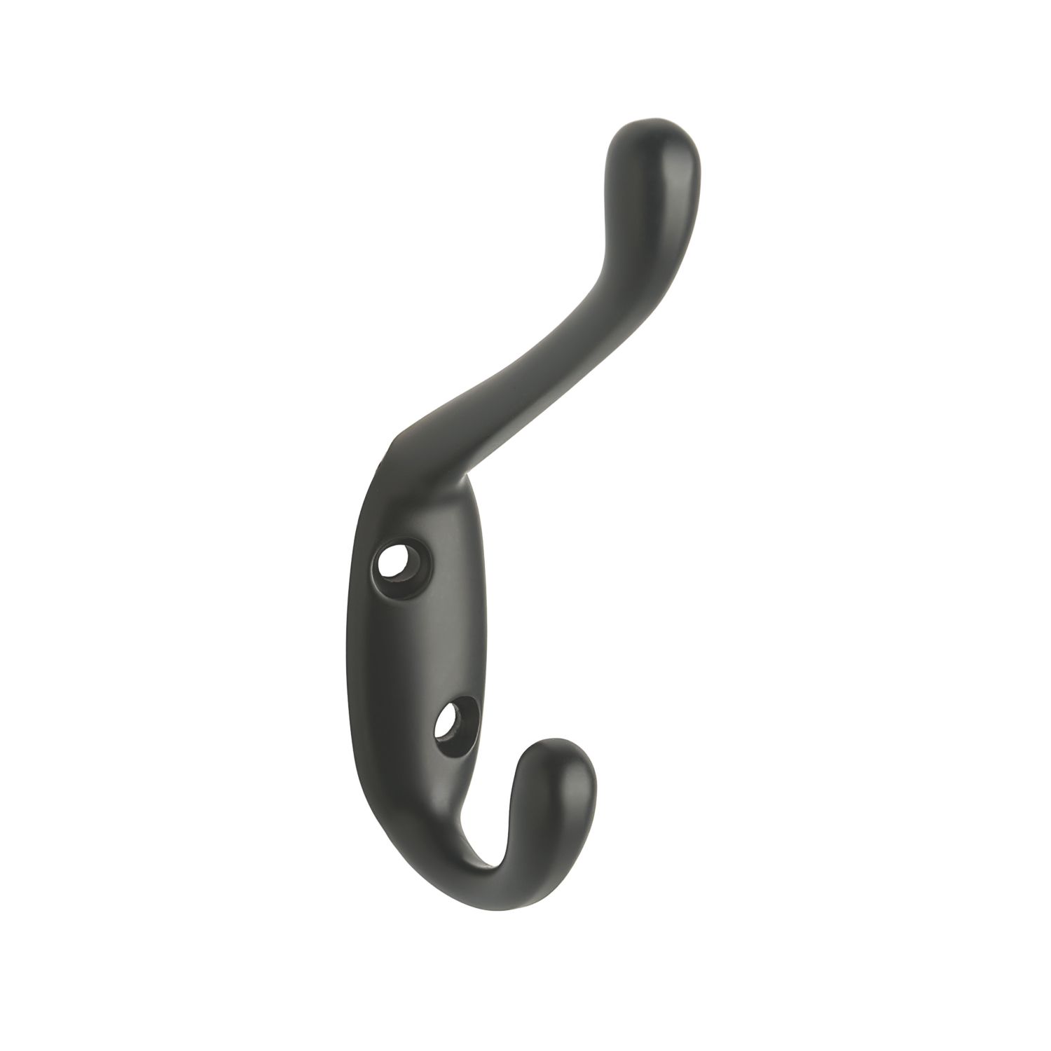 Decohooks Standard Two Prong Hook Matt Black 100mm (948KK)