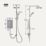 Mira Decor Warm Silver 10.8kW  Manual Dual Outlet Electric Shower