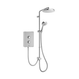 Mira Decor Warm Silver 10.8kW  Manual Dual Outlet Electric Shower