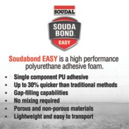 Soudal Soudabond Polyurethane Adhesive Foam Gun Grade 750ml