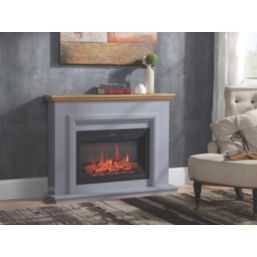 Focal Point Horsham Electric Suite Grey Painted-Effect 1140mm x 330mm x 872mm