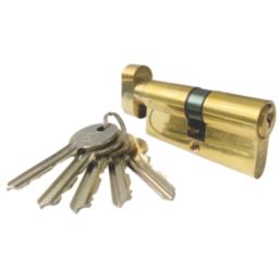 Smith & Locke  6-Pin Cylinder Thumbturn Lock 35-35 (70mm) Polished Brass