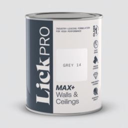 LickPro Max+ 1Ltr Grey 14 Matt Emulsion  Paint