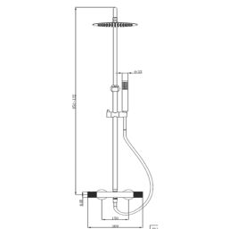 Swirl Melba HP Rear-Fed Exposed Chrome Thermostatic Multi-Head Shower