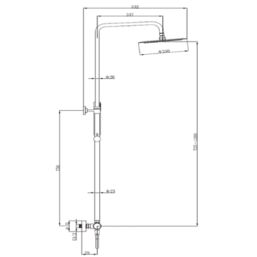 Swirl Melba HP Rear-Fed Exposed Chrome Thermostatic Multi-Head Shower