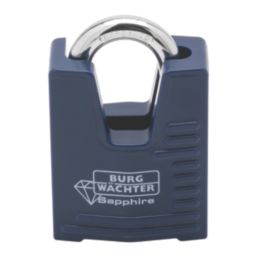 Burg-Wachter Sapphire   Closed Shackle  Laminated Padlock Blue 50mm