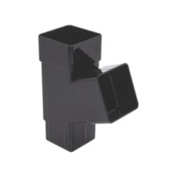 FloPlast  Square Pipe Branch Black 65mm