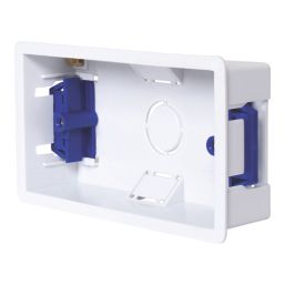 Essentials  2-Gang Dry Lining  Back Box 35mm 5 Pack