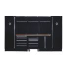Bunker  Black 16 Piece Modular Storage Set with Hardwood Worktop