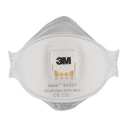 3M Aura Comfort Cool Flow Particulate 9332+ Disposable Valved Respirator P3 10 Pack