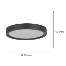 Eglo Idun-E LED Ceiling Light Black 17W 2000lm