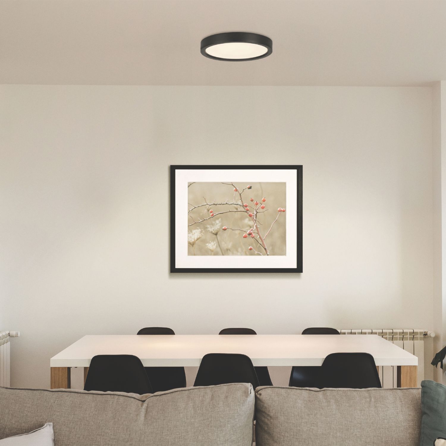 Eglo Idun-E LED Ceiling Light Black 17W 2000lm (949EY)