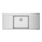 Clearwater Xeron 1 Bowl Stainless Steel Kitchen Sink with Double Drainer Brushed Steel 1160mm x 520mm