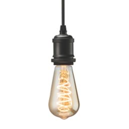 Knightsbridge  Vintage Style 3-Light Pendant Matt Black