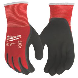 Milwaukee Winter Cut Level 1 Gloves Red/Black Large