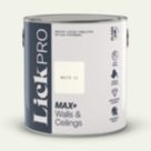 LickPro Max+ 2.5Ltr White 11 Matt Emulsion  Paint