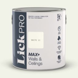 LickPro Max+ 2.5Ltr White 11 Matt Emulsion  Paint