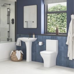 Essentials Black Bathroom Accessories 4 Pack